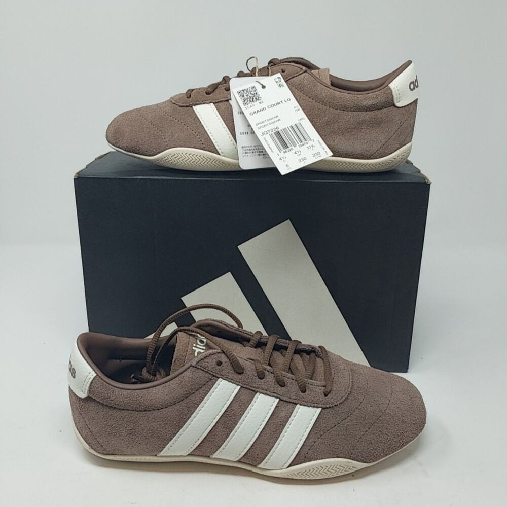 Adidas Shoes Womens Size 6 Brown Grand Court Lo Suede Low Top Sneakers JQ7226